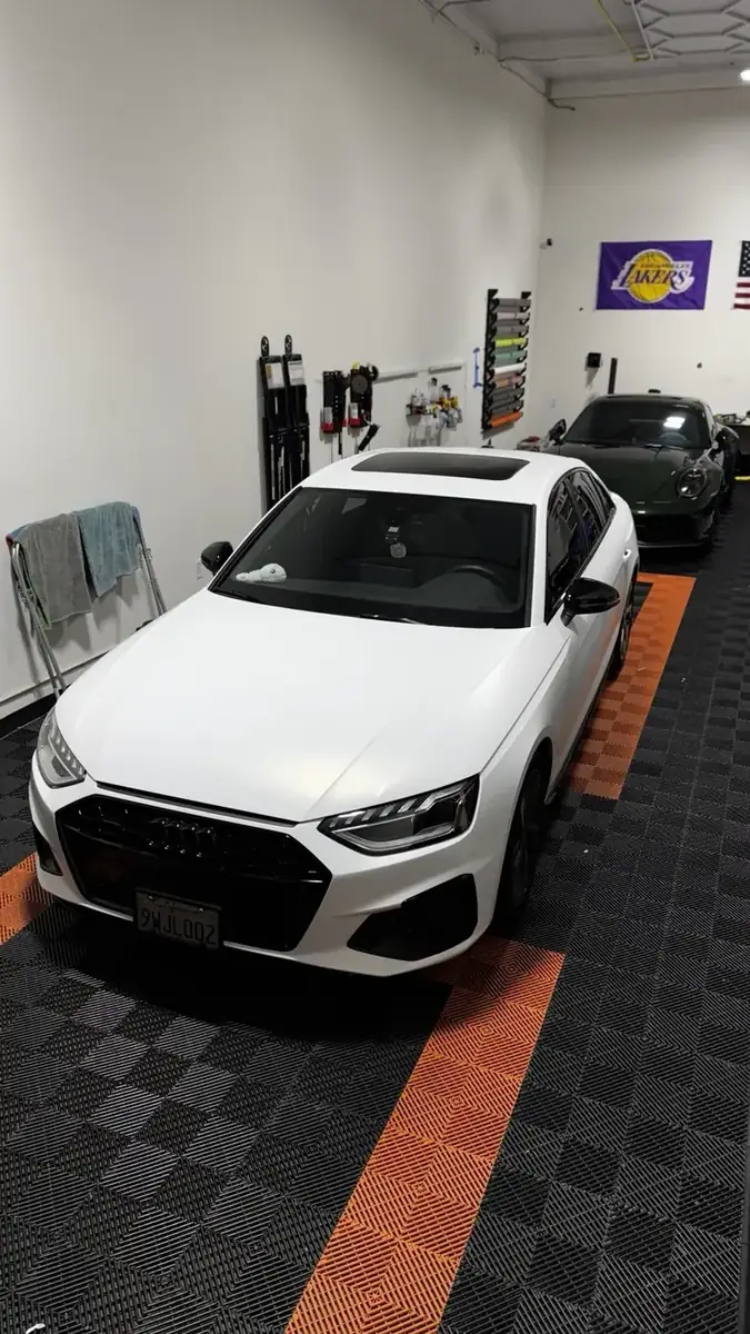 Satin Pearl White — Audi S4