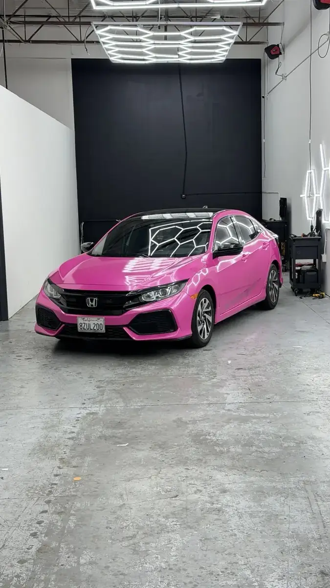 Gloss Indian Pink Glitter — Honda Civic Hatchback
