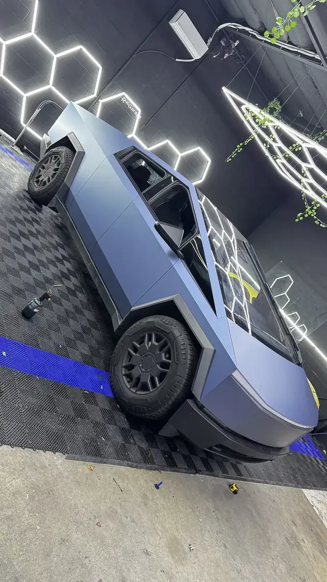 Satin Metal Levante Blue — Tesla CYBER TRUCK